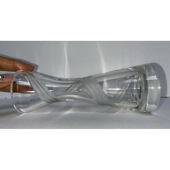 Vintage USSR Region Hand Cut Lead Crystal Vase, Soviet Union Cut Crystal Glass - Picture 9 of 13